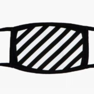 Off-White Diagonal Stripe Face Mask